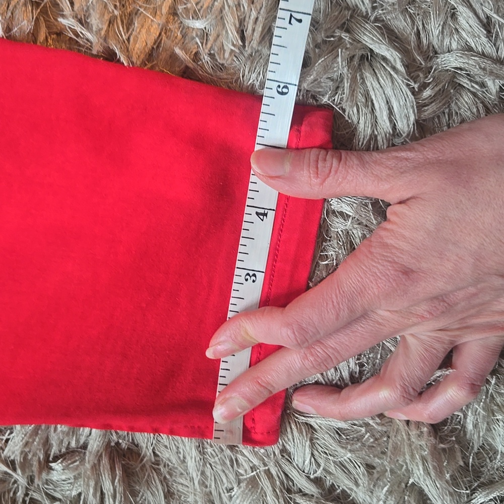 Calvin Klein Red Pants with Zipper Detail - Picture 16 of 16